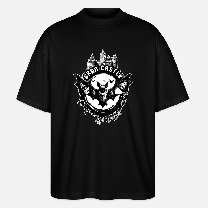 Château de Bran, Roumanie - Dracula - T-shirt bio Blaster 2.0 coupe oversize Stanley/Stella Unisexe - noir