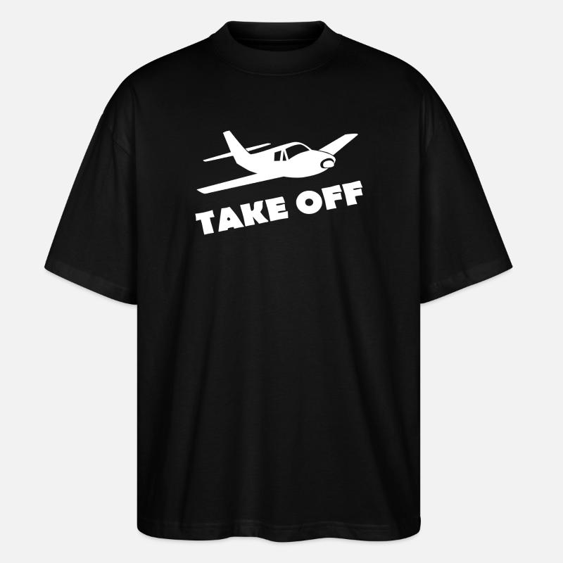 TAKE OFF - Stanley/Stella Oversized Unisex Bio T-Shirt Blaster 2.0 - Schwarz