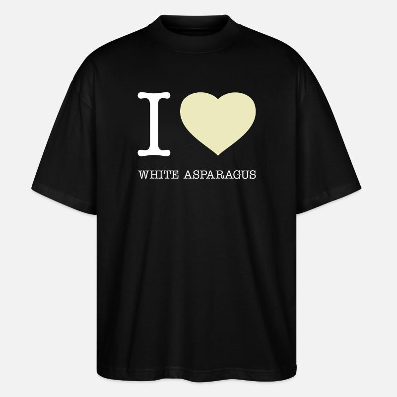 J’AIME LES ASPERGES BLANCHES Spargel - T-shirt bio Blaster 2.0 coupe oversize Stanley/Stella Unisexe - noir