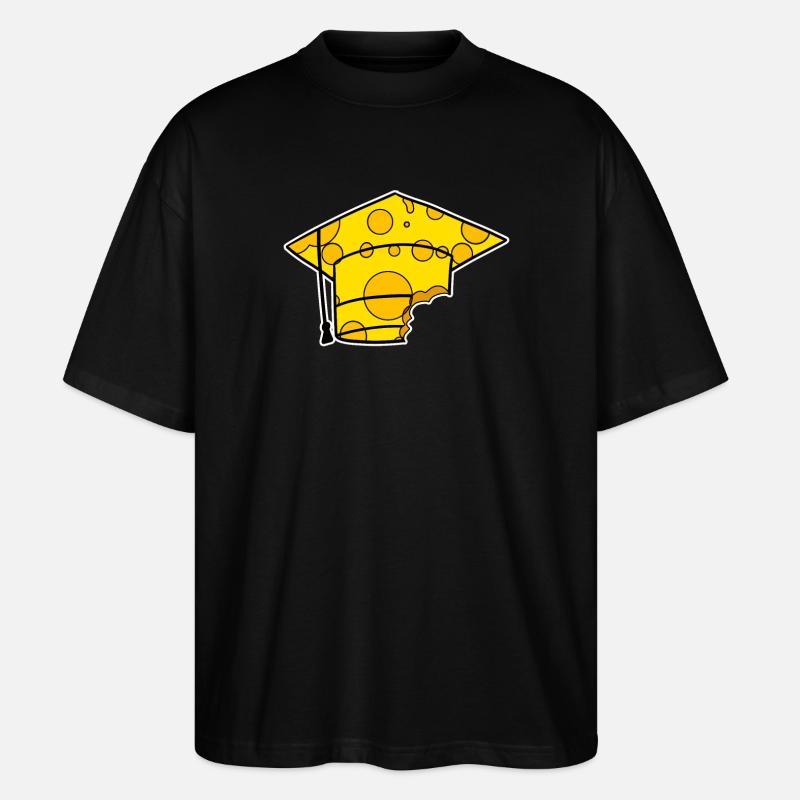 Studium Abschluss Absolventenkappe - Stanley/Stella Oversized Unisex Bio T-Shirt Blaster 2.0 - Schwarz