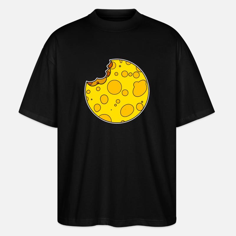 Circle Cheese Round - Stanley/Stella Oversized Unisex Organic T-shirt Blaster 2.0 - black