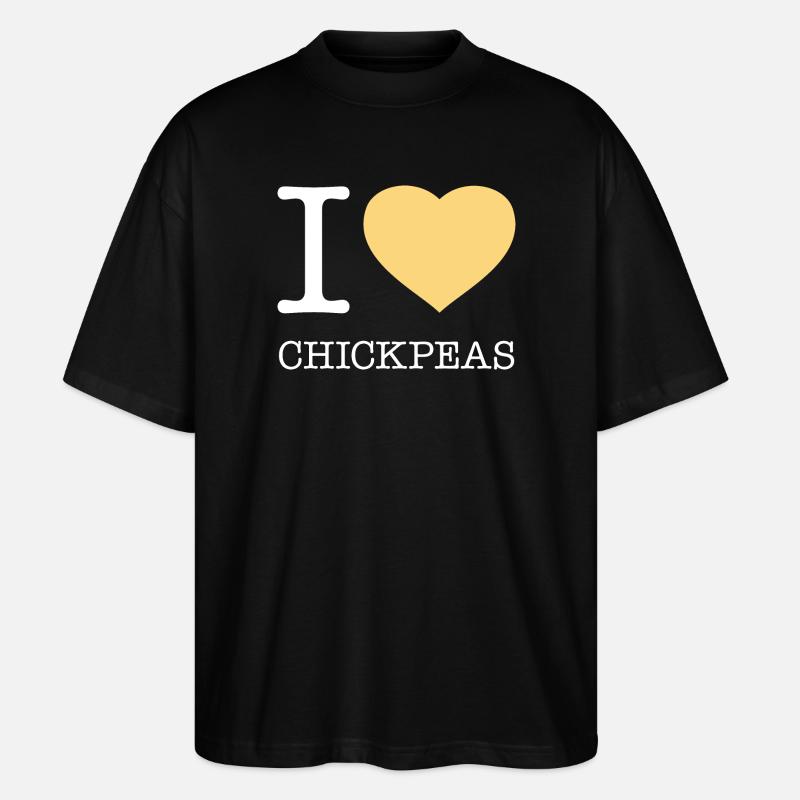 I LOVE CHICKPEAS - Stanley/Stella Oversized Unisex Bio T-Shirt Blaster 2.0 - Schwarz
