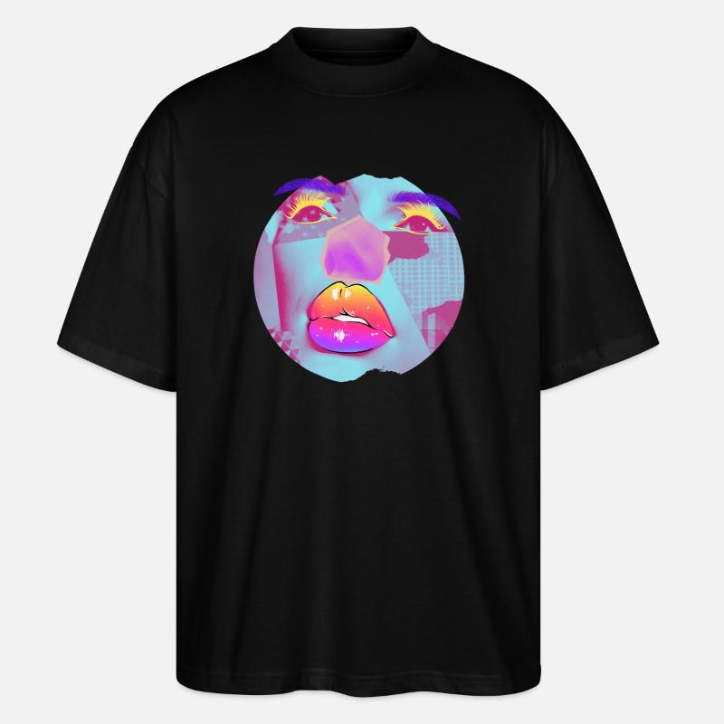 Pop Art helle Collage - Stanley/Stella Oversized Unisex Bio T-Shirt Blaster 2.0 - Schwarz