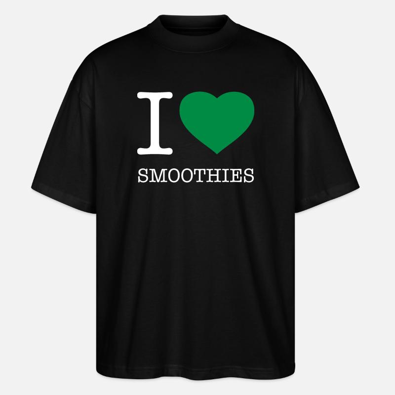 I LOVE SMOOTHIES - Stanley/Stella Oversized Unisex Bio T-Shirt Blaster 2.0 - Schwarz