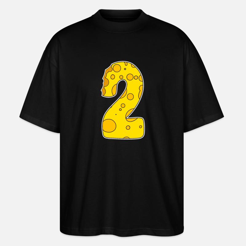 Zahl 2 - Zwei - Zweiter - Stanley/Stella Oversized Unisex Bio T-Shirt Blaster 2.0 - Schwarz