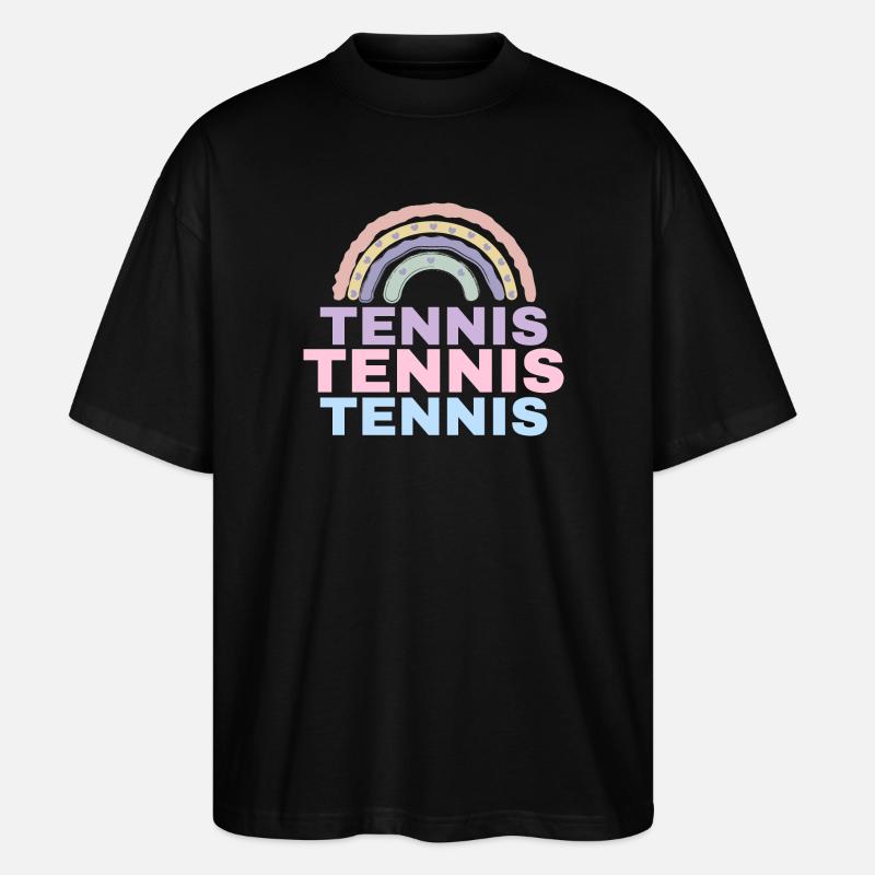 Arc-en-ciel de tennis - T-shirt bio Blaster 2.0 coupe oversize Stanley/Stella Unisexe - noir