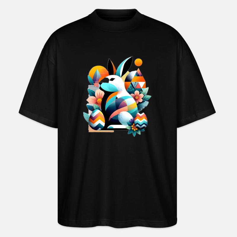 Modern Easter Graphics - Stanley/Stella Oversized Unisex Organic T-shirt Blaster 2.0 - black