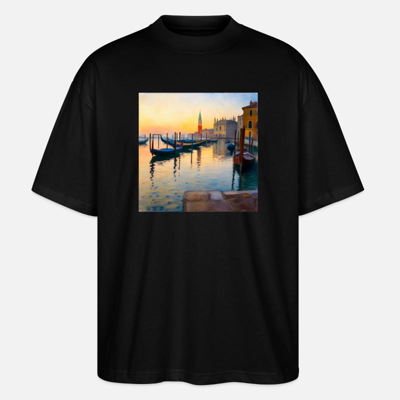 Venedig - Stanley/Stella Oversized Unisex Bio T-Shirt Blaster 2.0 - Schwarz