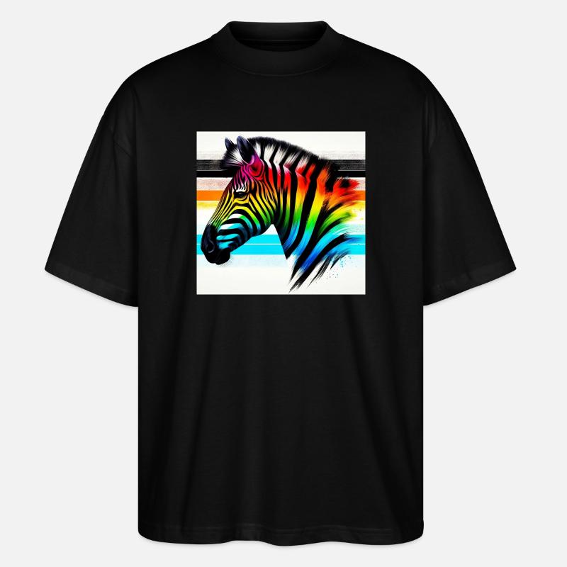 Zebra - Stanley/Stella Oversized Unisex Bio T-Shirt Blaster 2.0 - Schwarz