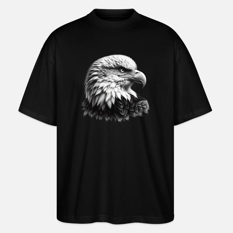 Weißkopfseeadler - Stanley/Stella Oversized Unisex Bio T-Shirt Blaster 2.0 - Schwarz
