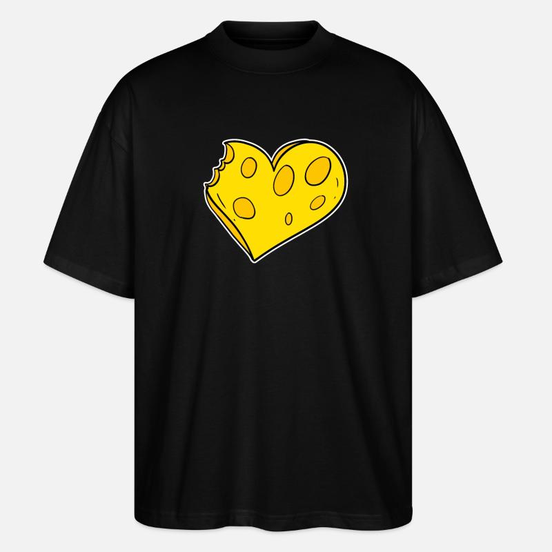 Coeur de fromage - T-shirt bio Blaster 2.0 coupe oversize Stanley/Stella Unisexe - noir