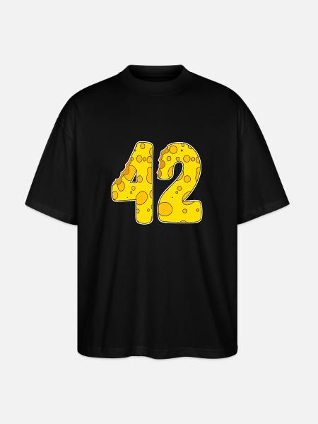 42 years of Lustig Käse - Stanley/Stella Oversized Unisex Organic T-shirt Blaster 2.0 - black