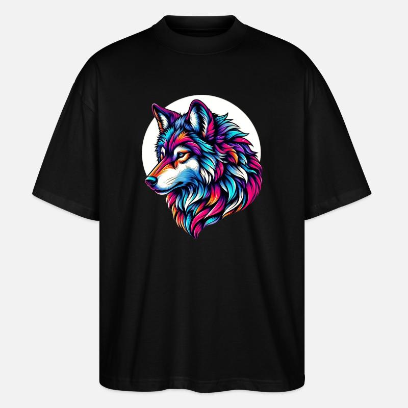 Wolf - Stanley/Stella Oversized Unisex Organic T-shirt Blaster 2.0 - black