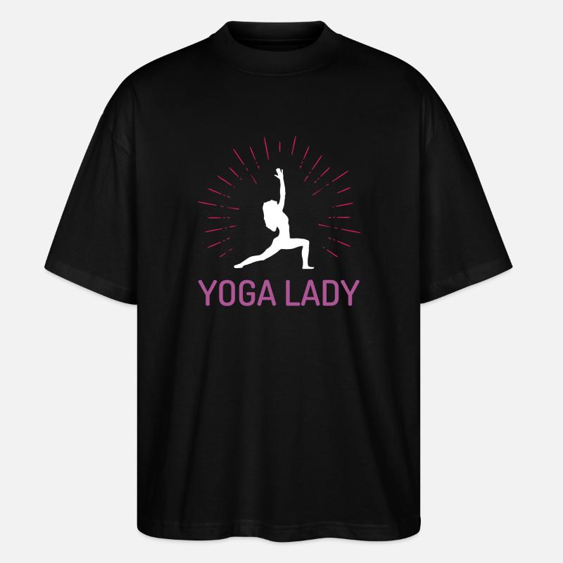 Yoga-Mädchen - Stanley/Stella Oversized Unisex Bio T-Shirt Blaster 2.0 - Schwarz