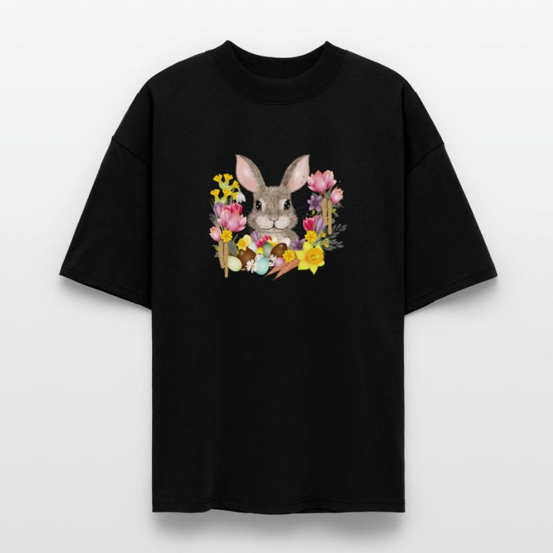 Easter Wreath & Easter Eggs with Rabbit as Easter Bunny Stanley/Stella Oversized Unisex Organic T-shirt Blaster 2.0