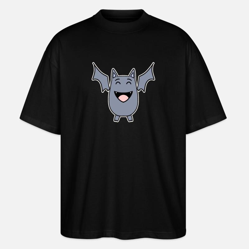 laughing bat - Stanley/Stella Oversized Unisex Organic T-shirt Blaster 2.0 - black