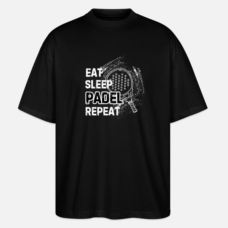 Eat Sleep Padel Repeat - Stanley/Stella Oversized Unisex Organic T-shirt Blaster 2.0 - black