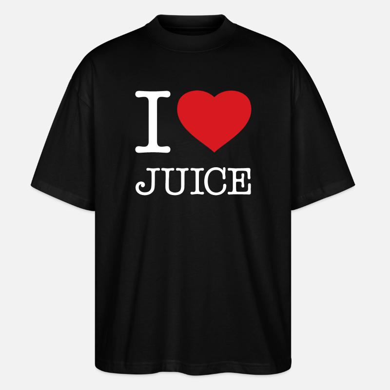 I LOVE JUICE - Stanley/Stella Oversized Unisex Bio T-Shirt Blaster 2.0 - Schwarz