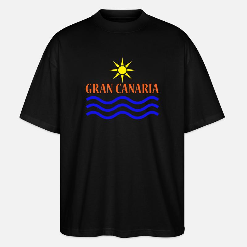 GRAN CANARIA Sonne Wasser - Stanley/Stella Oversized Unisex Bio T-Shirt Blaster 2.0 - Schwarz