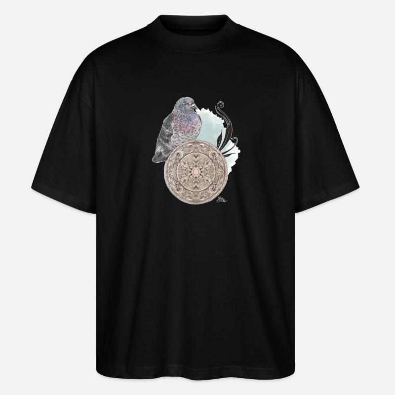 Veganuary 2024 Stadttaube - Stanley/Stella Oversized Unisex Bio T-Shirt Blaster 2.0 - Schwarz