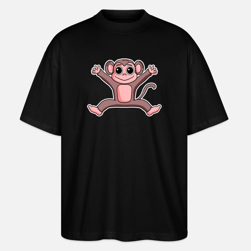 Monkey - Stanley/Stella Oversized Unisex Organic T-shirt Blaster 2.0 - black