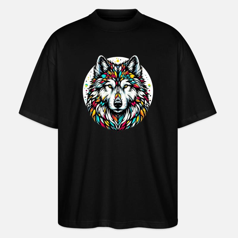 Wolf - Stanley/Stella Oversized Unisex Organic T-shirt Blaster 2.0 - black