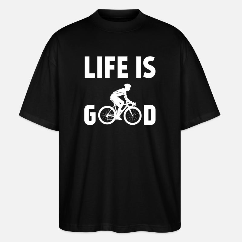 Cyclisme - La vie est belle - T-shirt bio Blaster 2.0 coupe oversize Stanley/Stella Unisexe - noir