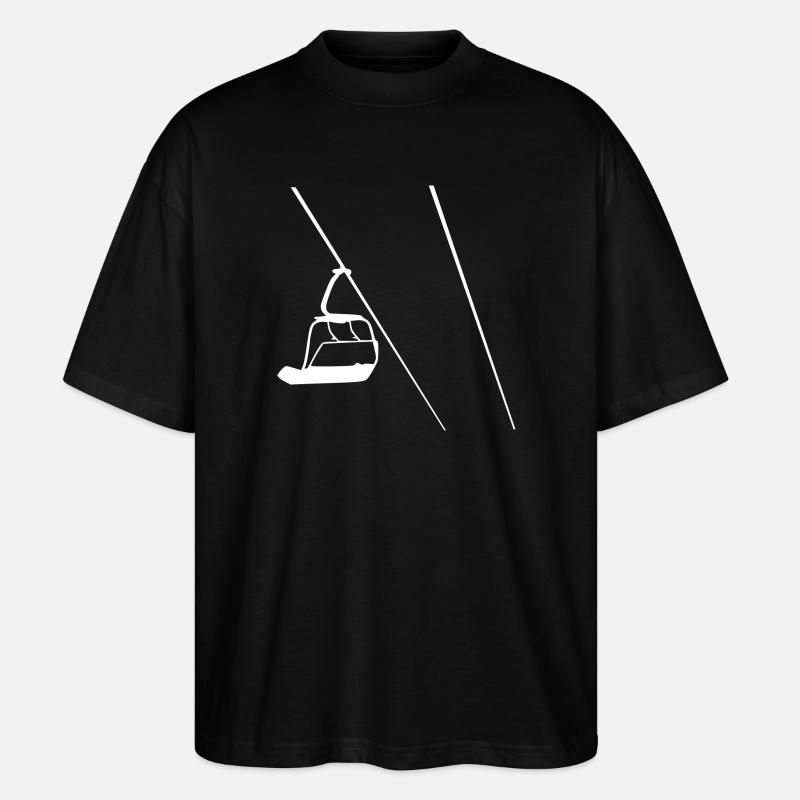 Télésiège - T-shirt bio Blaster 2.0 coupe oversize Stanley/Stella Unisexe - noir