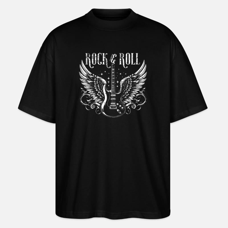 Rock & Roll Guitar - Stanley/Stella Oversized Unisex Bio T-Shirt Blaster 2.0 - Schwarz