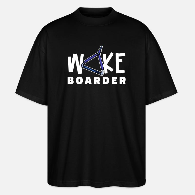 Surfing Kitesurfer Statement Wakeboard - Stanley/Stella Oversized Unisex Organic T-shirt Blaster 2.0 - black