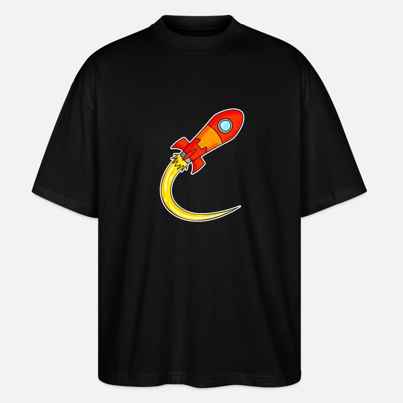 Motif de fusée - T-shirt bio Blaster 2.0 coupe oversize Stanley/Stella Unisexe - noir