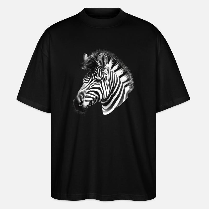 Zebra - Stanley/Stella Oversized Unisex Organic T-shirt Blaster 2.0 - black