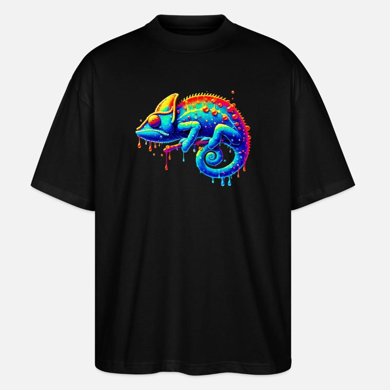 Chamäleon - Stanley/Stella Oversized Unisex Bio T-Shirt Blaster 2.0 - Schwarz