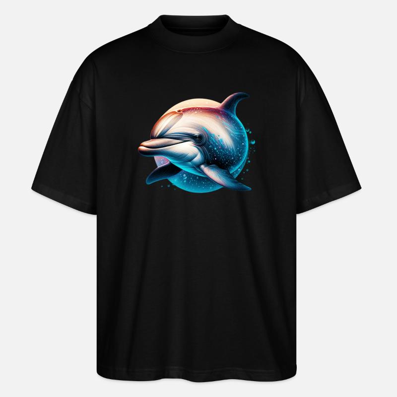 Delfin - Stanley/Stella Oversized Unisex Bio T-Shirt Blaster 2.0 - Schwarz