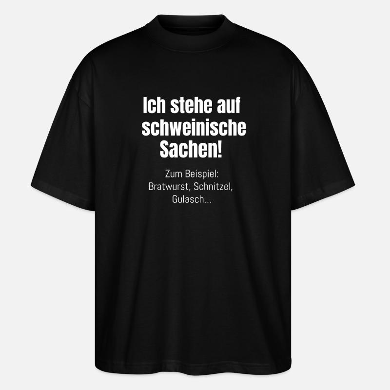 Schweinische Sachen - Stanley/Stella Oversized Unisex Bio T-Shirt Blaster 2.0 - Schwarz