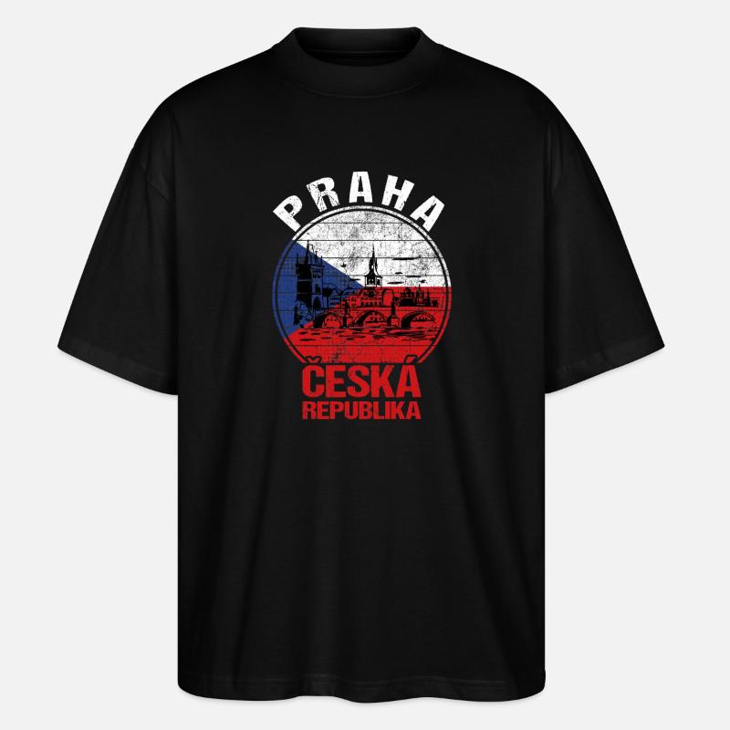 Prag Tschechien - Stanley/Stella Oversized Unisex Bio T-Shirt Blaster 2.0 - Schwarz