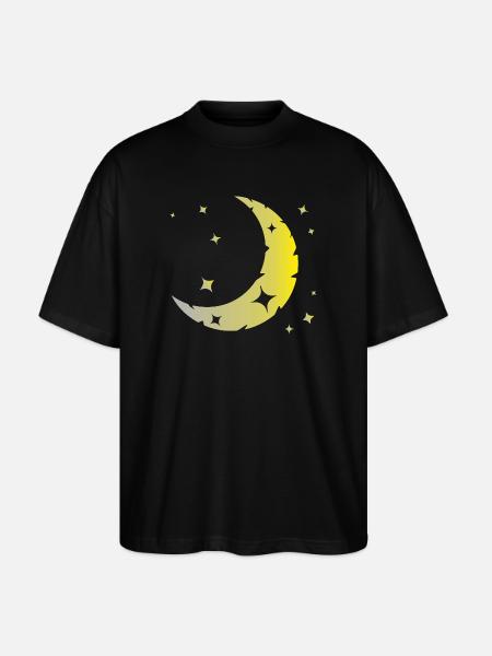 Moon and stars - Stanley/Stella Oversized Unisex Organic T-shirt Blaster 2.0 - black