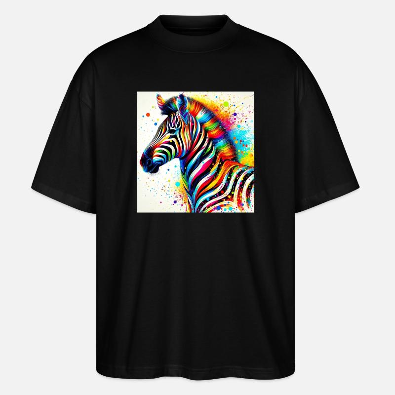 Zèbre - T-shirt bio Blaster 2.0 coupe oversize Stanley/Stella Unisexe - noir
