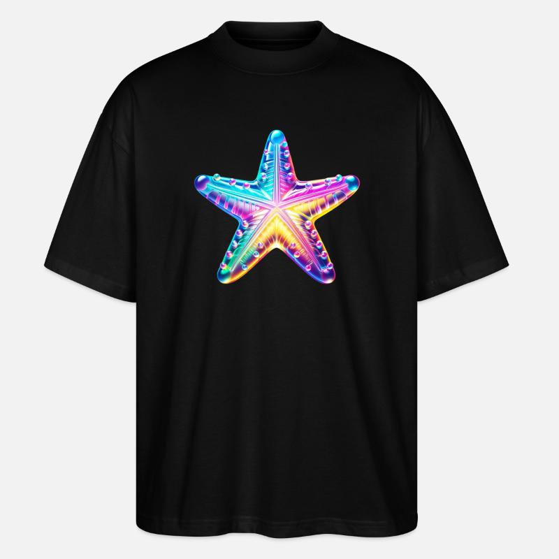 Seestern - Stanley/Stella Oversized Unisex Bio T-Shirt Blaster 2.0 - Schwarz