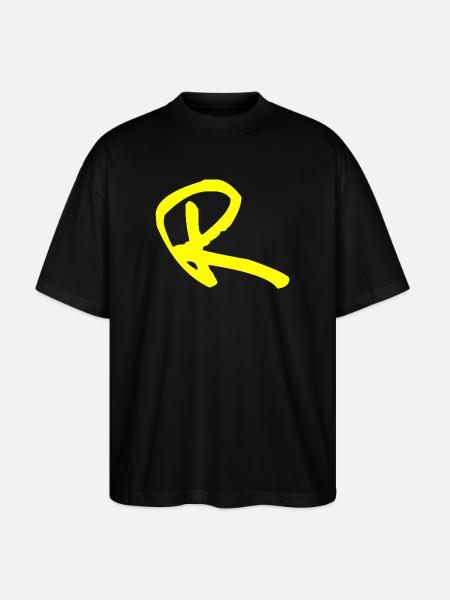 Buchstabe R - Stanley/Stella Oversized Unisex Bio T-Shirt Blaster 2.0 - Schwarz