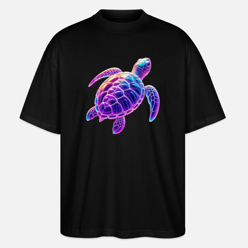 Turtle - Stanley/Stella Oversized Unisex Organic T-shirt Blaster 2.0 - black