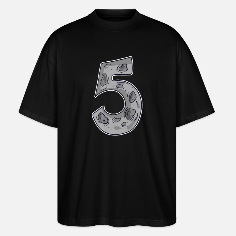 Nummer 5 Weltall - Stanley/Stella Oversized Unisex Bio T-Shirt Blaster 2.0 - Schwarz