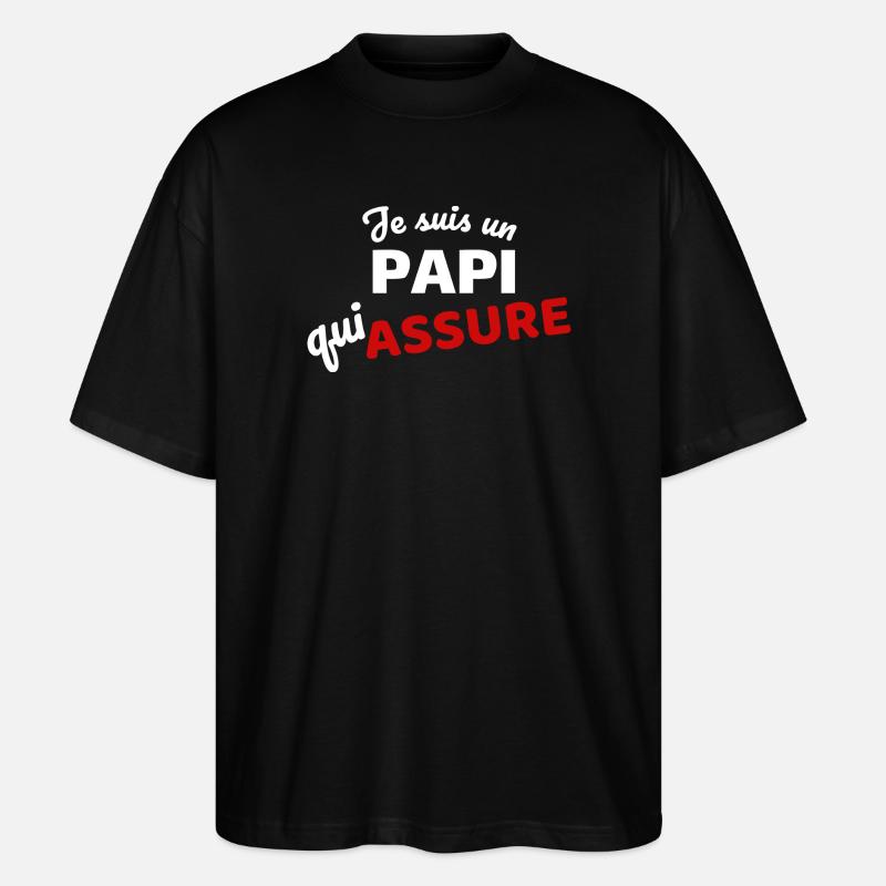 Expression affirmée de paternité - T-shirt bio Blaster 2.0 coupe oversize Stanley/Stella Unisexe - noir