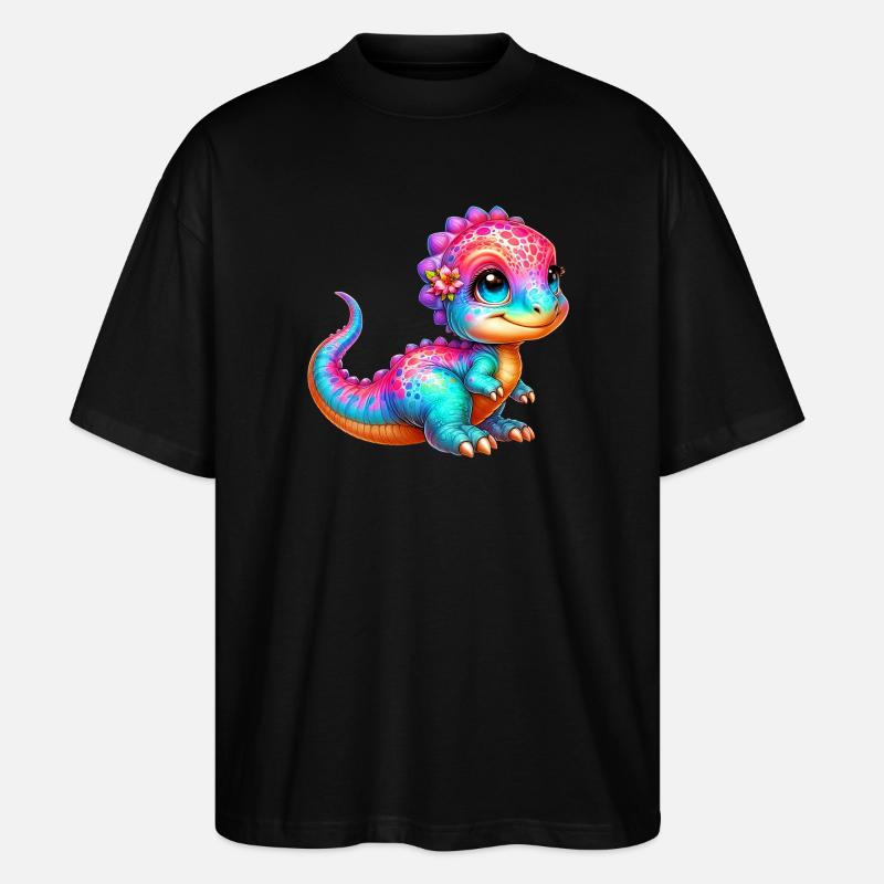 Dinosaure - T-shirt bio Blaster 2.0 coupe oversize Stanley/Stella Unisexe - noir