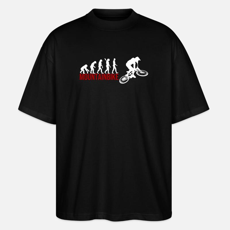 Evolution Mountainbike - Stanley/Stella Oversized Unisex Bio T-Shirt Blaster 2.0 - Schwarz