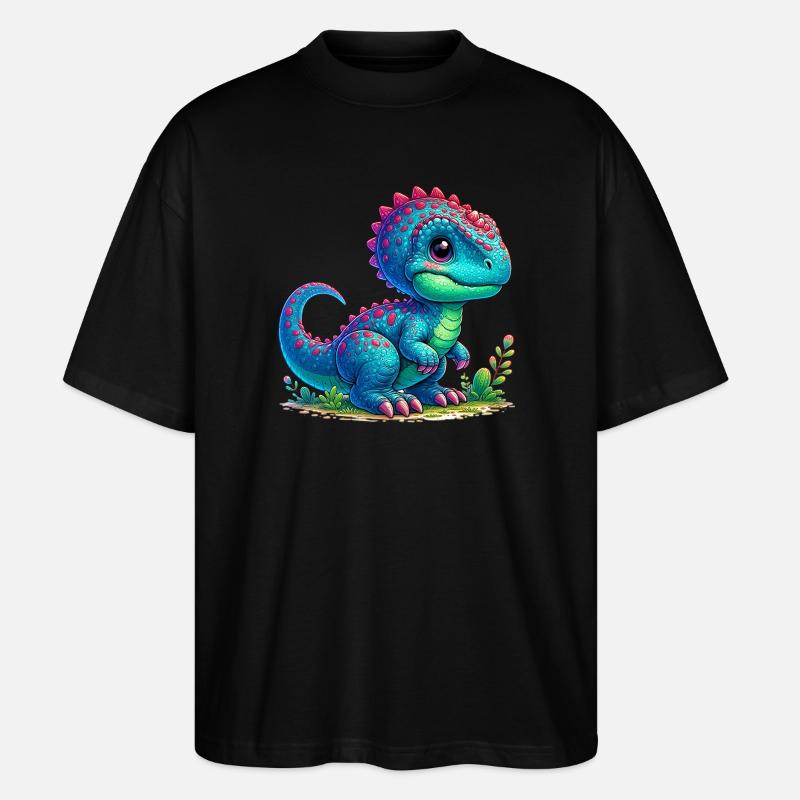 Dinosaurier - Stanley/Stella Oversized Unisex Bio T-Shirt Blaster 2.0 - Schwarz