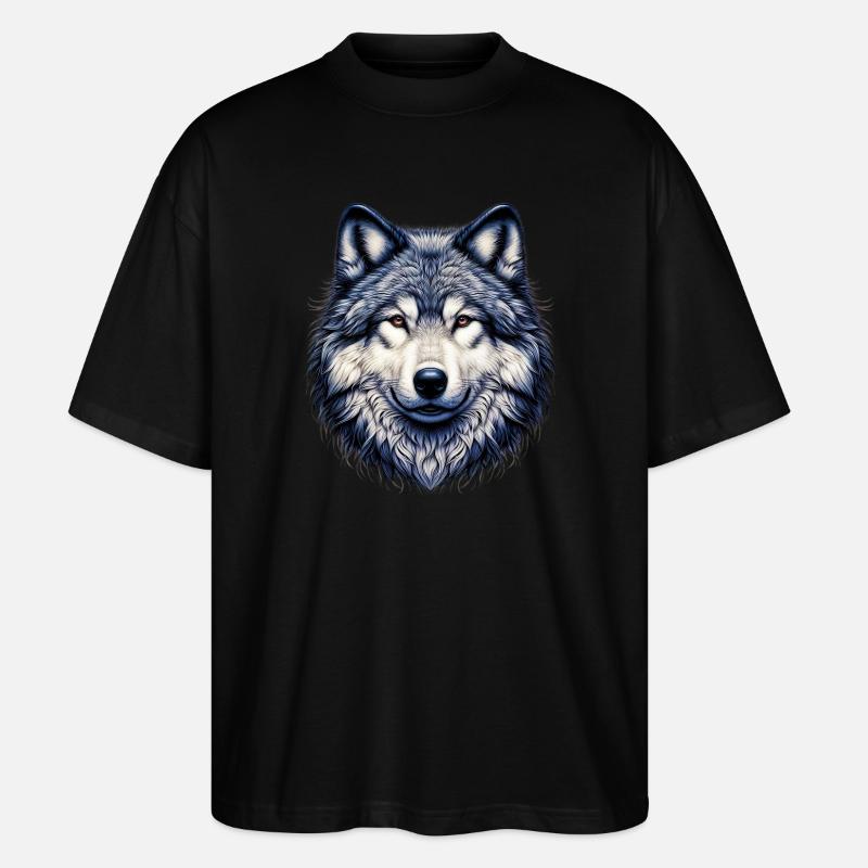 Wolf - Stanley/Stella Oversized Unisex Organic T-shirt Blaster 2.0 - black