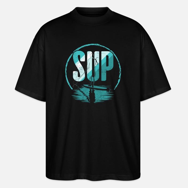 SCHLÜRFEN - Stanley/Stella Oversized Unisex Bio T-Shirt Blaster 2.0 - Schwarz