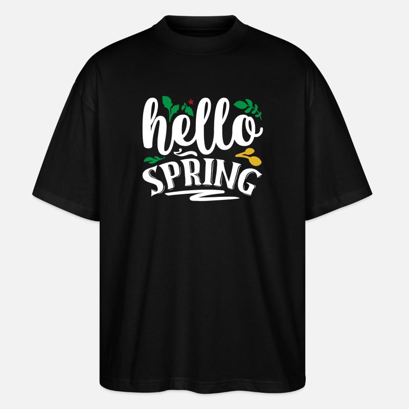 Hello Spring - Stanley/Stella Oversized Unisex Organic T-shirt Blaster 2.0 - black