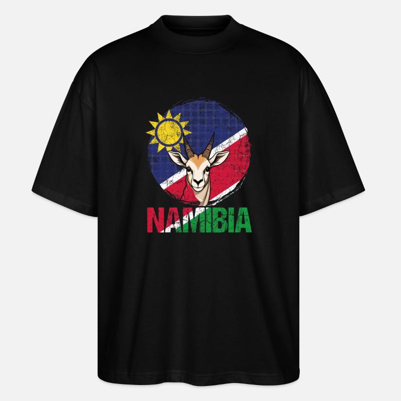 Namibia Afrika Souvenir - Stanley/Stella Oversized Unisex Bio T-Shirt Blaster 2.0 - Schwarz